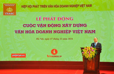 Thủ  tướng Chính phủ phát động Cuộc vận động “Xây dựng văn hóa doanh nghiệp Việt Nam”.